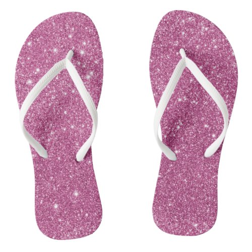 Hot Pink Glitter Sparkles Flip Flops
