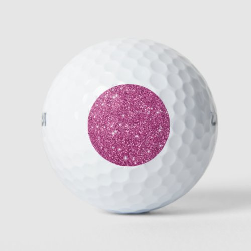 Hot Pink Glitter Sparkles Golf Balls