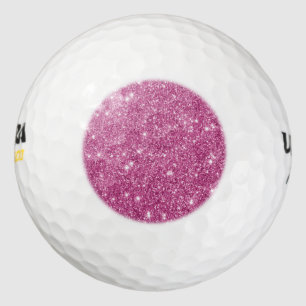 Hot Pink Glitter Sparkles Golf Balls