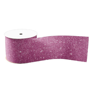 Hot Pink Glitter Sparkles Grosgrain Ribbon