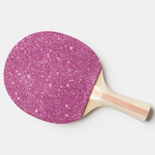 Hot Pink Glitter Sparkles Ping-Pong Paddle (Back Side)