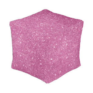Hot Pink Glitter Sparkles Pouf