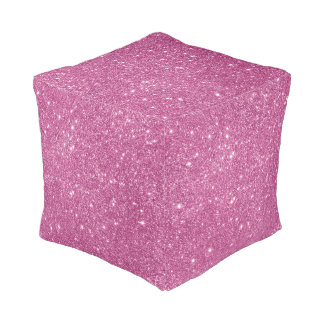 Hot Pink Glitter Sparkles Pouf