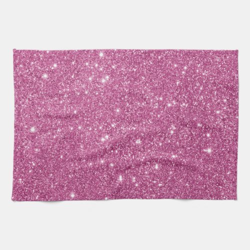 Hot Pink Glitter Sparkles Towel