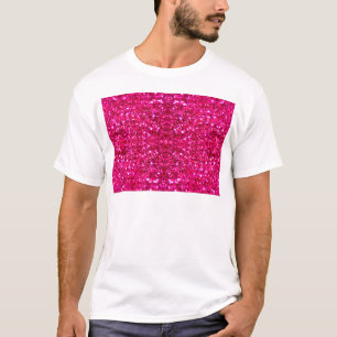 hot pink glitter T-Shirt