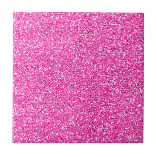 Hot Pink Glitter Tile