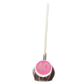 Hot Pink Gold 40th Birthday Cake Pops (Front)