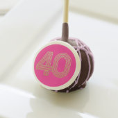 Hot Pink Gold 40th Birthday Cake Pops (Front Insitu)