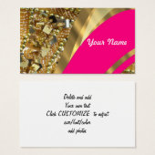Hot pink & gold bling (Front & Back)