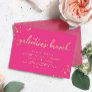 Hot Pink Gold Galentine's Day Brunch Invitation