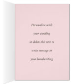 Hot Pink & Gold Lace Welcome Home Card (Inside (Right))