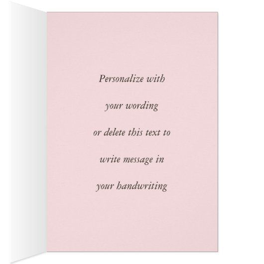 Hot Pink & Gold Lace Welcome Home Card (Inside (Right))