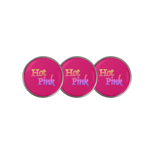 Hot Pink golf ball markers (3 Up)