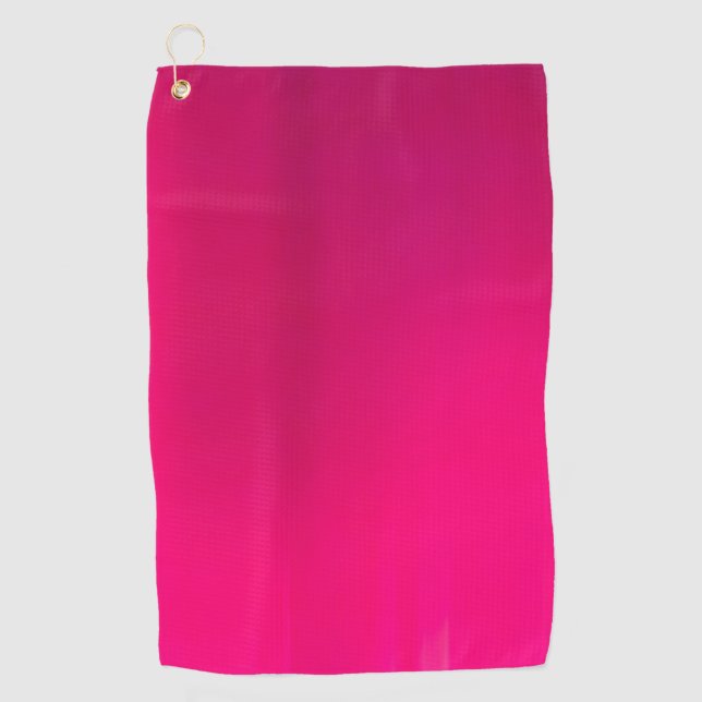 Hot Pink Gradient Background Golf Towel (Front)