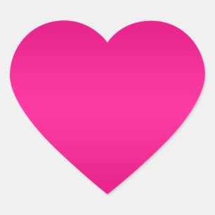 Hot Pink Gradient Blank Heart Sticker