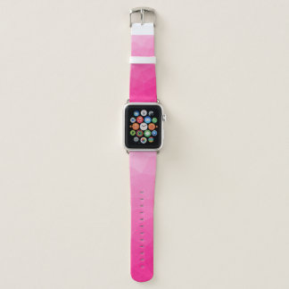 Hot pink gradient geometric mesh pattern apple watch band