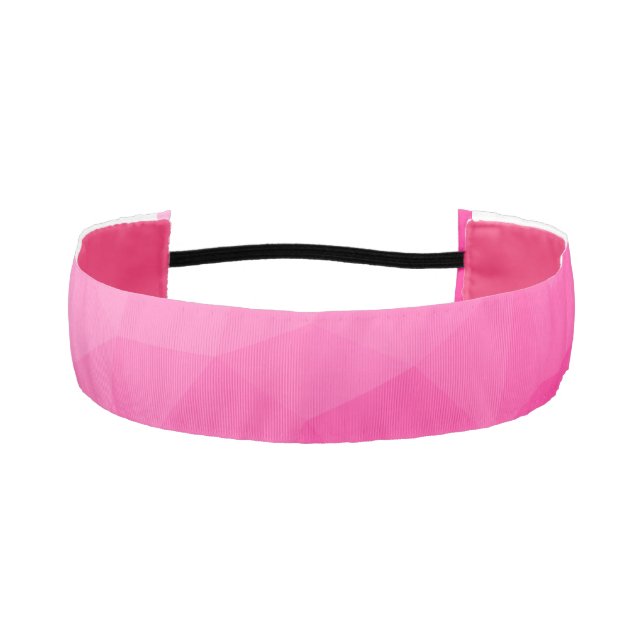 Hot pink Gradient Geometric Mesh Pattern Athletic Headband (Front)