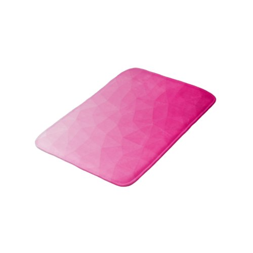 Hot pink Gradient Geometric Mesh Pattern Bath Mat