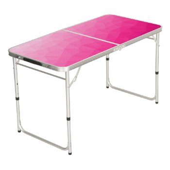 Hot Pink Gradient Geometric Mesh Pattern Beer Pong Table by PLdesign at Zazzle