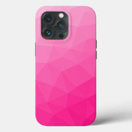 Hot pink Gradient Geometric Mesh Pattern iPhone 13 Pro Case