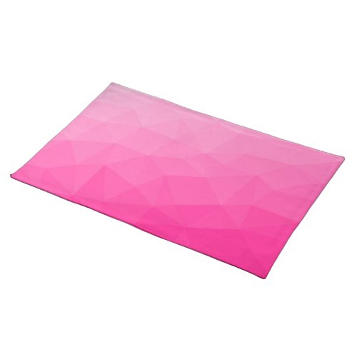 Hot pink Gradient Geometric Mesh Pattern Cloth Placemat