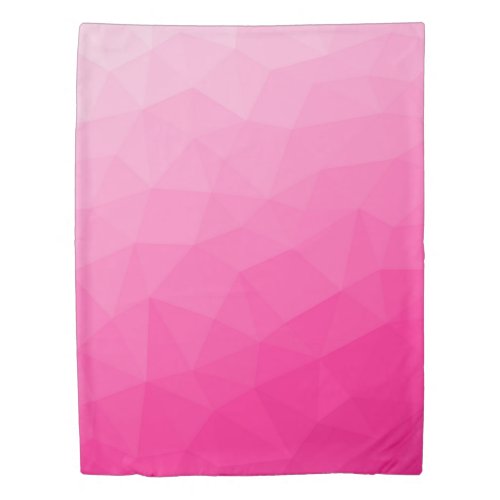 Hot pink Gradient Geometric Mesh Pattern Duvet Cover