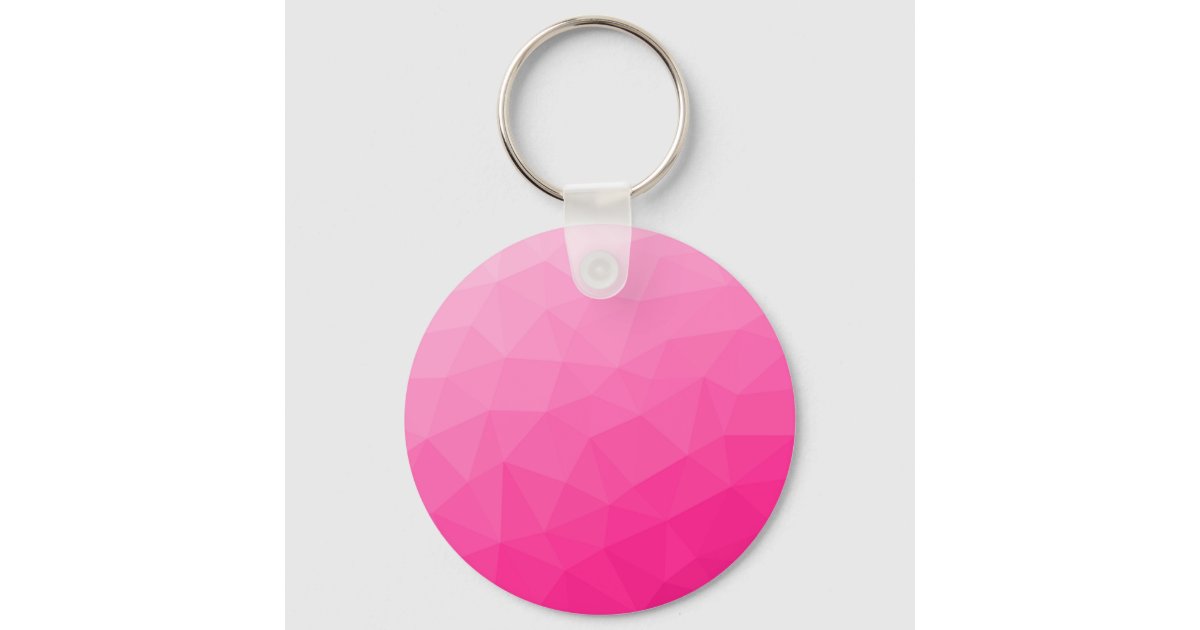 Mesh Keychain Hot pink Gradient Geometric Mesh Pattern Keychain | Zazzle