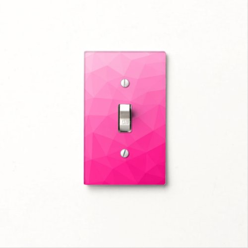 Hot pink Gradient Geometric Mesh Pattern Light Switch Cover