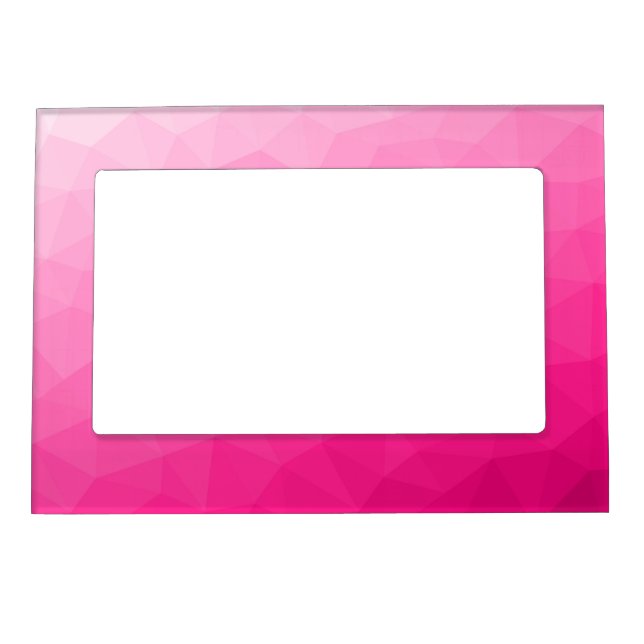 Hot pink Gradient Geometric Mesh Pattern Magnetic Frame (Front)
