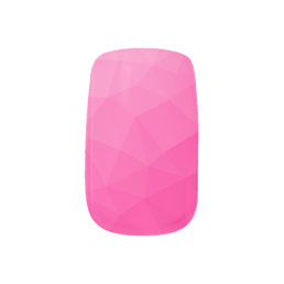 Hot pink gradient geometric mesh pattern minx nail art