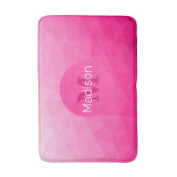 Hot pink Gradient Geometric Mesh Pattern Monogram Yoga Mat