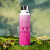 Checkered (pink + black) Water Bottle