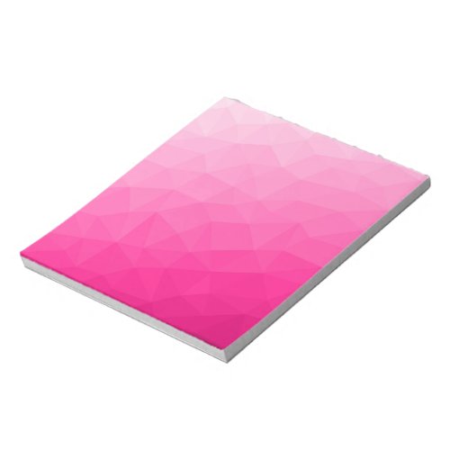 Hot pink Gradient Geometric Mesh Pattern Notepad