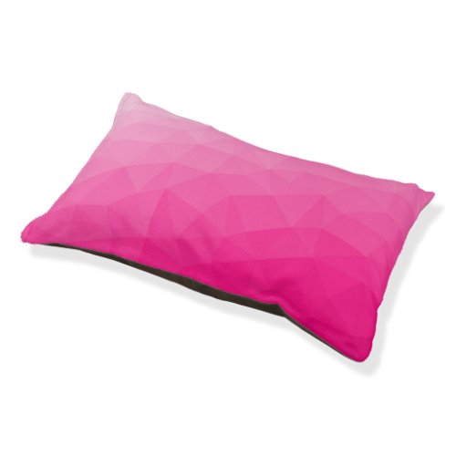 Hot pink Gradient Geometric Mesh Pattern Pet Bed