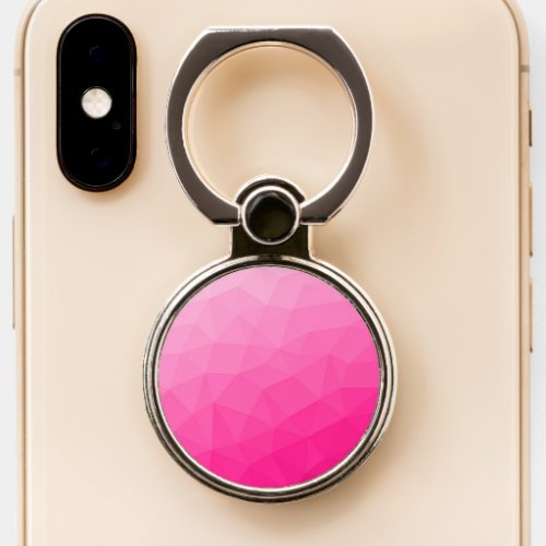 Hot pink Gradient Geometric Mesh Pattern Phone Ring Stand