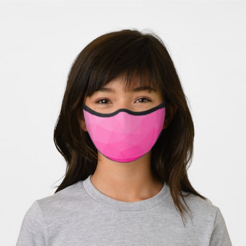 Hot pink Gradient Geometric Mesh Pattern Premium Face Mask