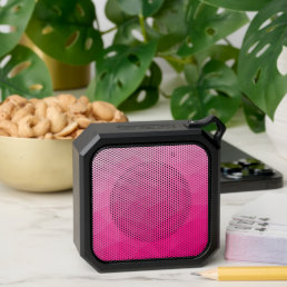Hot pink gradient geometric mesh pattern Triangle Bluetooth Speaker