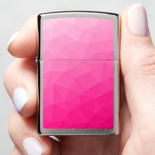 Hot pink Gradient Geometric Mesh Pattern Zippo Lighter