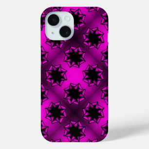 Hot Pink Gradient Star Bow iPhone 15 Case