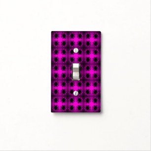 Hot Pink Gradient Star Bow Light Switch Cover
