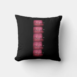 Hot Pink Graffiti Love Wall Throw Pillow