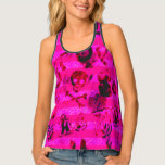 Hot Pink Graffiti Women's Tank Top