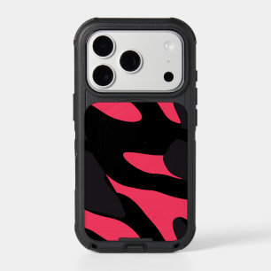Hot pink, gray and black Camo abstract iPhone 17 Pro Case
