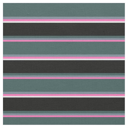 Hot Pink, Gray, Dark Slate Gray, Black & Lavender Fabric