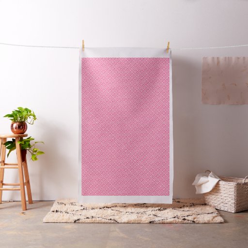 Hot Pink Greek Key Pattern Fabric
