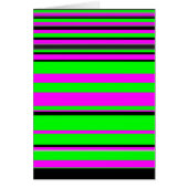 Hot Pink Green Black Colorful Stripe Pattern (Front)