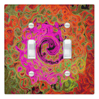 Hot Pink Groovy Abstract Retro Liquid Swirl