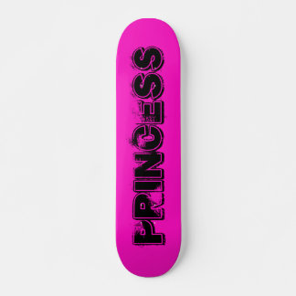 Hot Pink Grunge Style Princess Skateboard