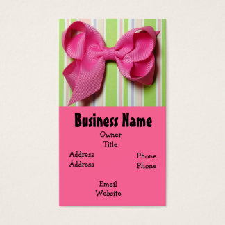 hot_pink_hair_bow_business_card rc3b6ccb13e734e29b2115335e074ee61_kbhks_8byvr_324