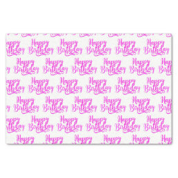 Hot Pink HAPPY BIRTHDAY Custom Party Tissue Paper